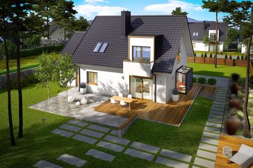  Projekt domu April G1 energo (WRC2674) - projekt domu parterowego z poddaszem - Zdjęcie 4