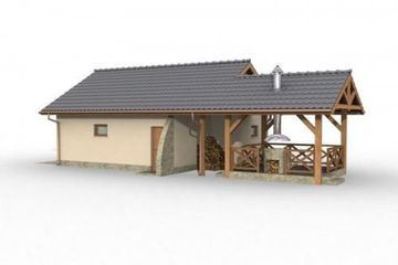  Projekt budynku gospodarczego G25 budynek gospodarczy (SLN1804) - projekt budynku parterowego - Zdjęcie 3