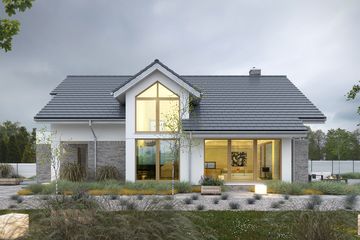  Projekt domu Z Charakterem 3A (WAW1091) - projekt domu parterowego z poddaszem - Zdjęcie 3