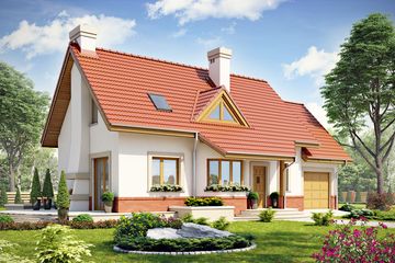  Projekt domu Agatka II styl z garażem 1-st. [A] (WRF1757) - projekt domu parterowego z poddaszem - Zdjęcie 5