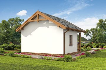  Projekt domu letniskowego Haga dom letniskowy szkielet drewniany na zgłoszenie do 35m2 (SLN2427) - projekt domu letniskowego parterowego - Zdjęcie 2