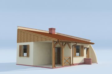  Projekt domu letniskowego Lublana szkielet drewniany dom letniskowy (SLN2428) - projekt domu letniskowego parterowego - Zdjęcie 3