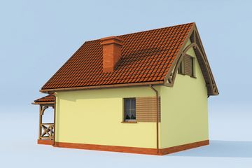  Projekt domu letniskowego Orlean dom letniskowy z poddaszem szkielet drewniany (SLN2429) - projekt domu letniskowego parterowego z poddaszem - Zdjęcie 3