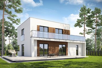  Projekt domu Przytulny D25 (WWB1021) - projekt domu z pełnym piętrem - Zdjęcie 1