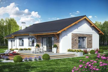  Projekt domu Terrier 4 z garażem (WRL1043) - projekt domu parterowego - Zdjęcie 2