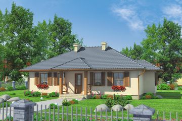  Projekt domu Eldorado szkielet drewniany (SLN2432) - projekt domu parterowego - Zdjęcie 1