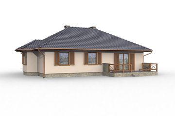  Projekt domu Eldorado szkielet drewniany (SLN2432) - projekt domu parterowego - Zdjęcie 2