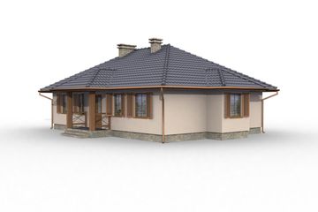  Projekt domu Eldorado szkielet drewniany (SLN2432) - projekt domu parterowego - Zdjęcie 3