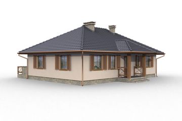  Projekt domu Eldorado szkielet drewniany (SLN2432) - projekt domu parterowego - Zdjęcie 4