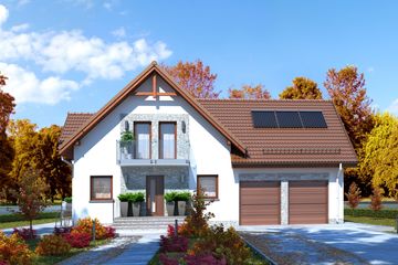  Projekt domu Halifax szkielet drewniany (SLN2433) - projekt domu parterowego z poddaszem - Zdjęcie 2