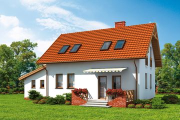  Projekt domu Marea szkielet drewniany (SLN2434) - projekt domu parterowego z poddaszem - Zdjęcie 1