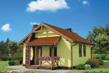  Projekt domu letniskowego Marmaris dom letniskowy szkielet drewniany (SLN2435) - projekt domu letniskowego parterowego - Zdjęcie 2