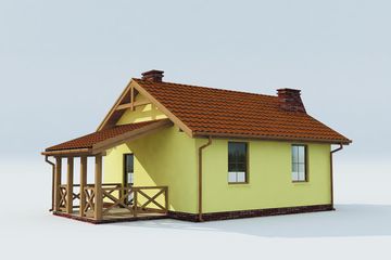  Projekt domu letniskowego Marmaris dom letniskowy szkielet drewniany (SLN2435) - projekt domu letniskowego parterowego - Zdjęcie 4