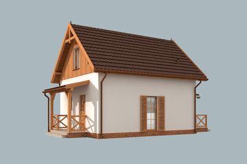  Projekt domu letniskowego Oklahoma dom letniskowy z poddaszem szkielet drewniany (SLN2436) - projekt domu letniskowego parterowego z poddaszem - Zdjęcie 4