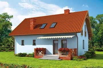  Projekt domu Trypolis szkielet drewniany (SLN2439) - projekt domu parterowego z poddaszem - Zdjęcie 3