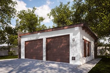  Projekt garażu G335 - Budynek garażowy (PRA1366) - projekt garażu parterowego - Zdjęcie 1