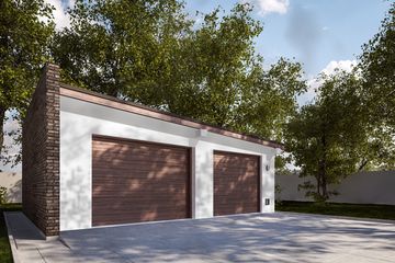  Projekt garażu G335 - Budynek garażowy (PRA1366) - projekt garażu parterowego - Zdjęcie 2