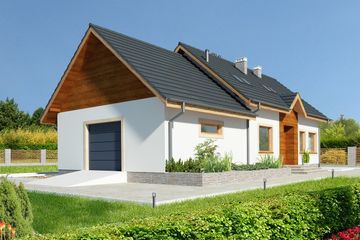  Projekt domu Okayama II LMP249a (WRB1589) - projekt domu parterowego z poddaszem - Zdjęcie 3