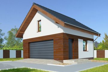  Projekt garażu G42 (WRB1590) - projekt garażu parterowego - Zdjęcie 1