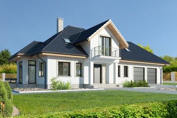  Projekt domu Dijon VI DCP234e (WOB1673) - projekt domu parterowego z poddaszem - Zdjęcie 5