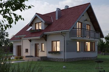  Projekt domu Celesta Rex (912) (KRD1716) - projekt domu parterowego z poddaszem - Zdjęcie 3