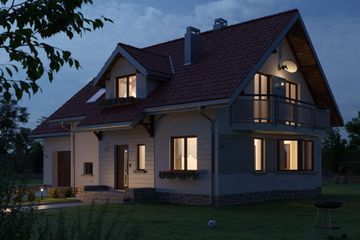  Projekt domu Celesta Rex (912) (KRD1716) - projekt domu parterowego z poddaszem - Zdjęcie 5