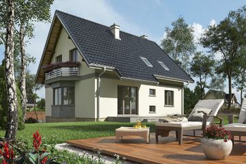  Projekt domu Sonia Midi (1010) (KRD1936) - projekt domu parterowego z poddaszem - Zdjęcie 2