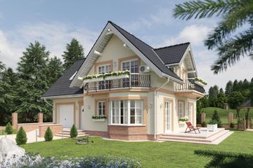  Projekt domu Jelonek As (1034) (KRD1962) - projekt domu parterowego z poddaszem - Zdjęcie 4