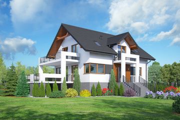  Projekt domu Jasło 39 (KRP2083) - projekt domu parterowego z poddaszem - Zdjęcie 2