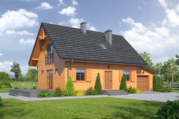  Projekt domu Zawoja 33dwsg (KRP2084) - projekt domu parterowego z poddaszem - Zdjęcie 1