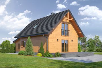  Projekt domu Zawoja 33dwsg (KRP2084) - projekt domu parterowego z poddaszem - Zdjęcie 2