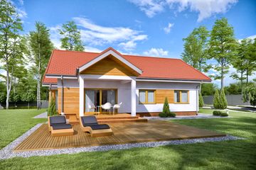  Projekt domu TK201G (WAK1081) - projekt domu parterowego - Zdjęcie 2