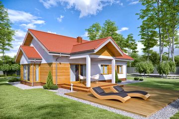  Projekt domu TK201G (WAK1081) - projekt domu parterowego - Zdjęcie 3