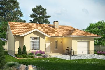  Projekt domu Floryda (WRN1381) - projekt domu parterowego - Zdjęcie 1