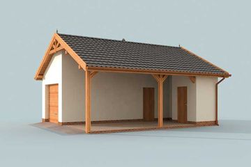  Projekt budynku gospodarczego G31m budynek gospodarczy (SLN2067) - projekt budynku parterowego - Zdjęcie 4