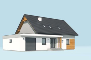  Projekt domu Savona 2 (SLN2441) - projekt domu parterowego z poddaszem - Zdjęcie 4