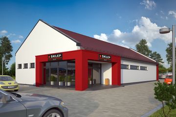  Projekt budynku usługowego Marco budynek usługowy (SLO1051) - projekt budynku parterowego - Zdjęcie 1