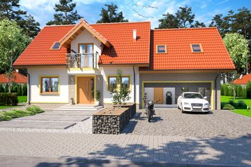  Projekt domu Ajaks Bis G2 (WOE1109) - projekt domu parterowego z poddaszem - Zdjęcie 1