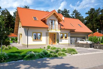  Projekt domu Ajaks Bis G2 (WOE1109) - projekt domu parterowego z poddaszem - Zdjęcie 2