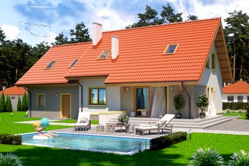  Projekt domu Ajaks Bis G2 (WOE1109) - projekt domu parterowego z poddaszem - Zdjęcie 3