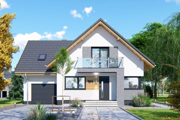  Projekt domu APS 184 NEW (LUA1393) - projekt domu parterowego z poddaszem - Zdjęcie 3