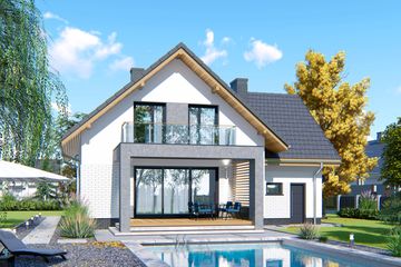  Projekt domu APS 184 NEW (LUA1393) - projekt domu parterowego z poddaszem - Zdjęcie 4