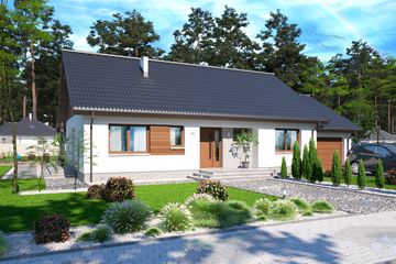  Projekt domu Tamara modern (WOE1110) - projekt domu parterowego - Zdjęcie 2