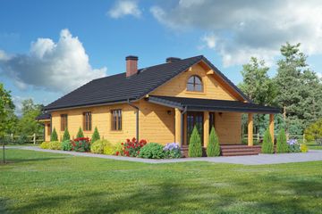  Projekt domu Chmielów 13 dwsgt (KRP2087) - projekt domu parterowego - Zdjęcie 2