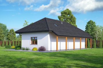  Projekt garażu G2 (08) (KRP2090) - projekt garażu parterowego - Zdjęcie 2