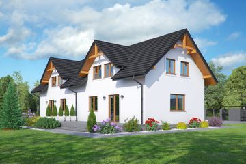  Projekt domu Mirów 88 dws (KRP2092) - projekt domu parterowego z poddaszem - Zdjęcie 2