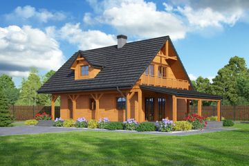  Projekt domu Świdnica dws 37 (KRP2094) - projekt domu parterowego z poddaszem - Zdjęcie 1