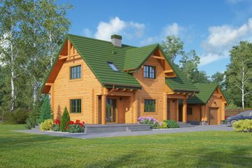  Projekt domu Bolesławice 26 dw (KRP2095) - projekt domu parterowego z poddaszem - Zdjęcie 1