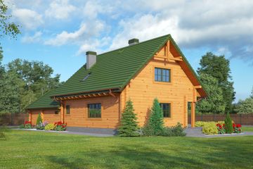  Projekt domu Bolesławice 26 dw (KRP2095) - projekt domu parterowego z poddaszem - Zdjęcie 2