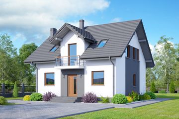  Projekt domu Darkowo m1 (KRP2096) - projekt domu parterowego z poddaszem - Zdjęcie 1